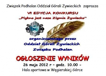 Są już wyniki VI edycji KONKURSU LITERACKIEGO „Piykno jest nasa Ziymia Żywiecko”