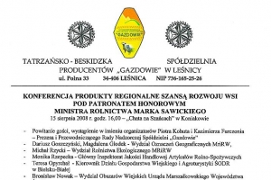 PRODUKTY REGIONALNE SZANSĄ ROZWOJU WSI - zdjęcie1