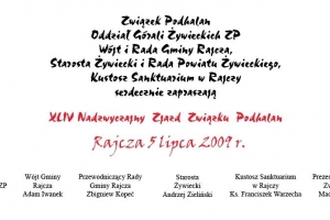 Zapraszamy na XLIV Nadzwyczajny Zjazd Podhalan w Rajczy - zdjęcie2